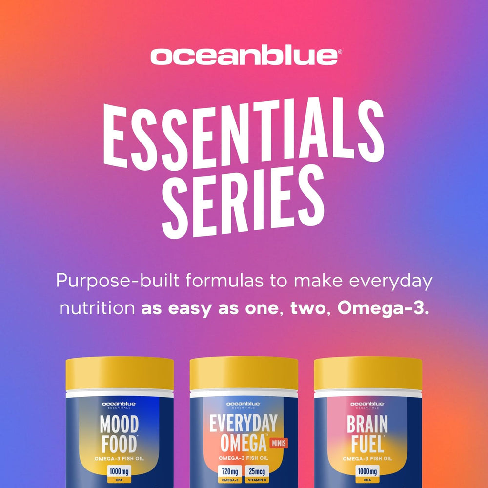 Oceanblue packaging highlights a convenient one-a-day women’s supplement.