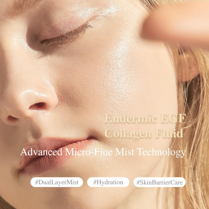 Cross-section view of ODEAR Endermic EGF Collagen Fluid dual-layer technology.