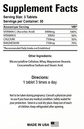 OFV Vitamin C tablets close-up showing a convenient daily supplement.