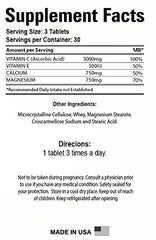 OFV Vitamin C tablets close-up showing a convenient daily supplement.