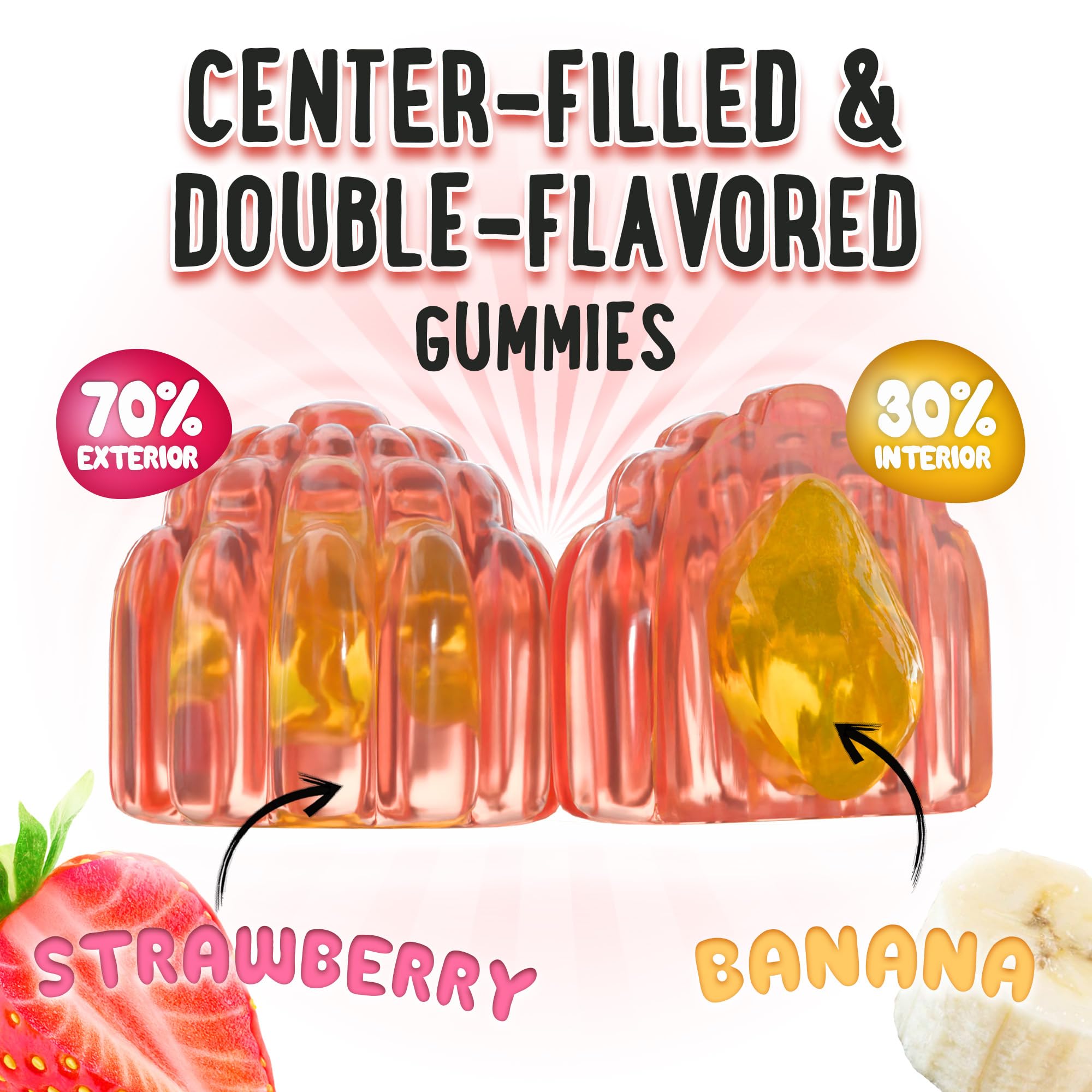 OH MY CHEWY gummies two-flavor jar highlights family-friendly supplementation.