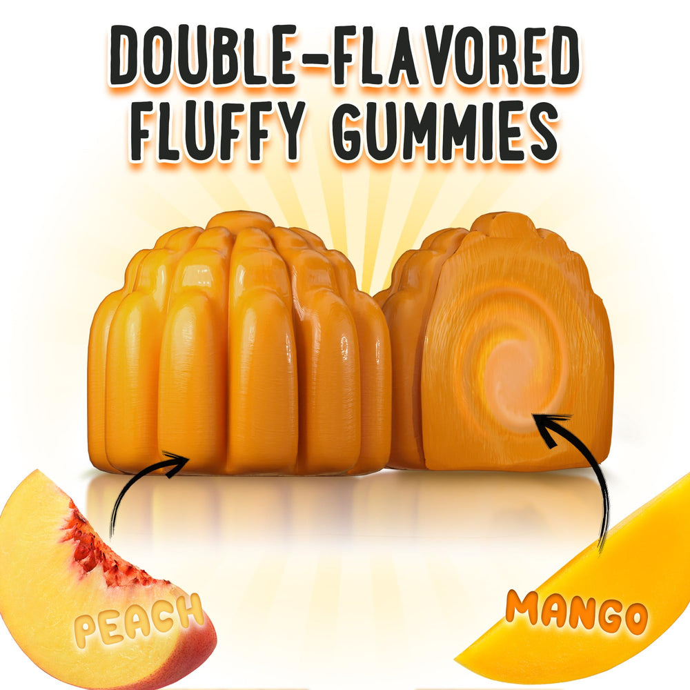 OH MY CHEWY height growth gummies bottle back showing 60 count label.