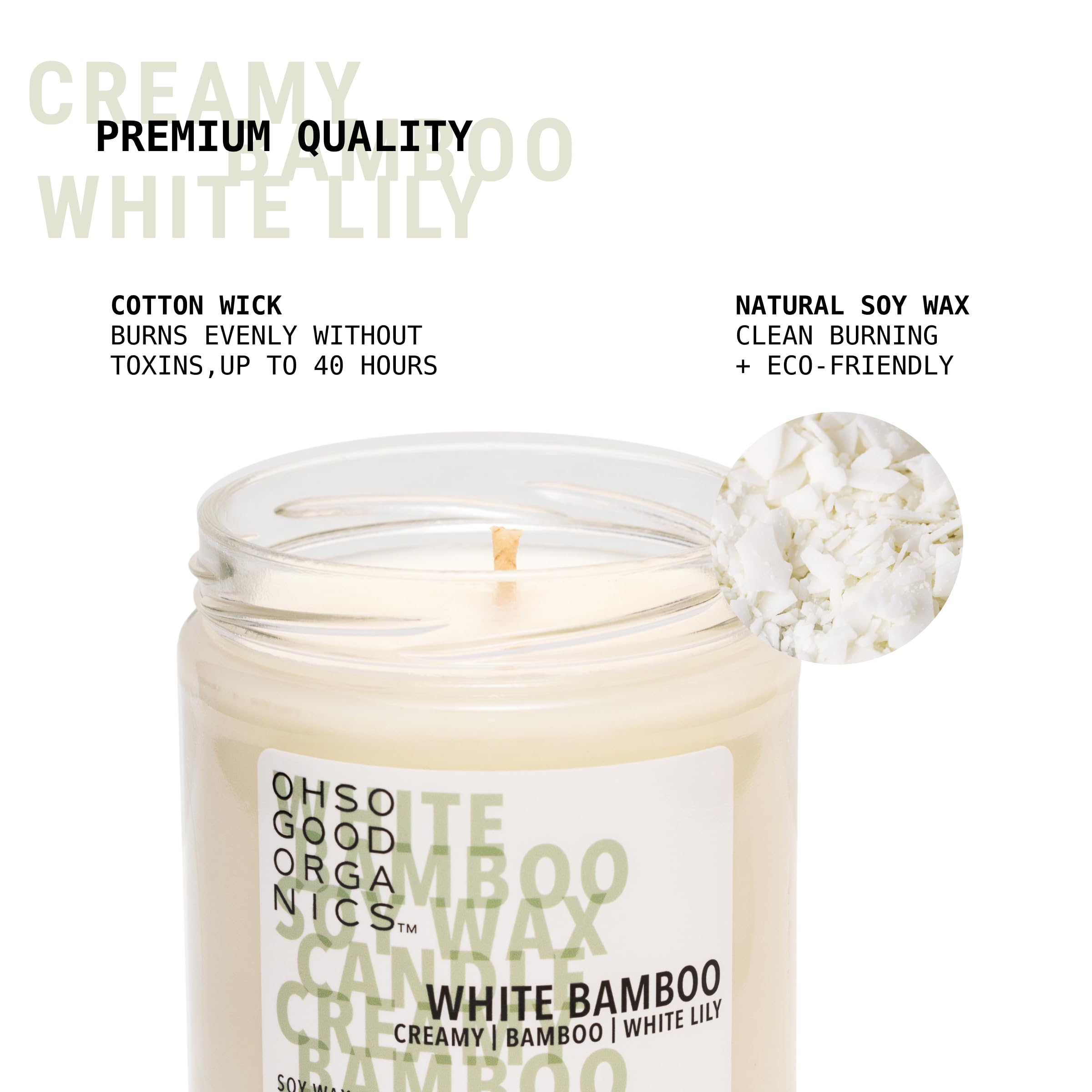OH SO GOOD ORGANICS 16oz candle with long-lasting fragrance for rooms