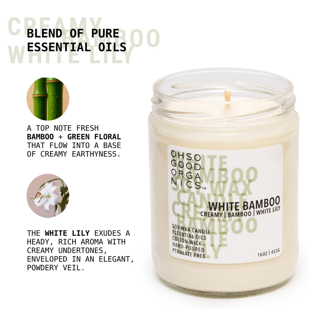 OH SO GOOD ORGANICS hand-poured candle from Virginia emphasizing craftsmanship