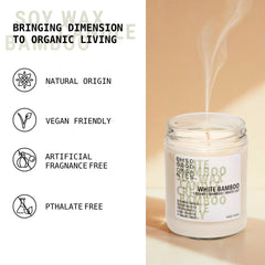 OH SO GOOD ORGANICS candle with white lily aroma for serene ambiance