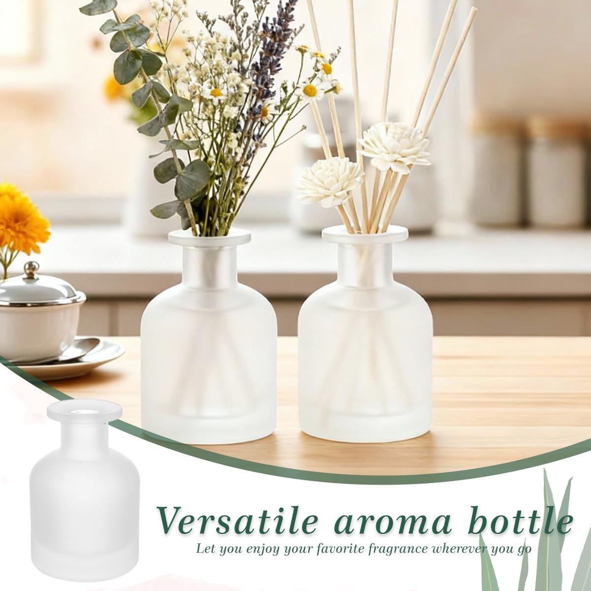 OHEETU diffuser bottle close-up showing classic white frosted finish.