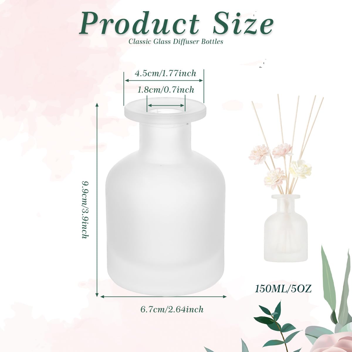 OHEETU diffuser bottle with heavy base for stable display on surfaces.