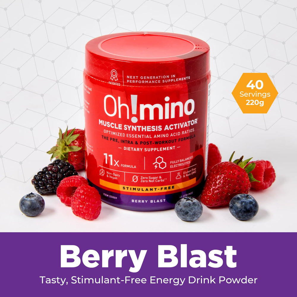 Ohmino Berry Blast packaging showcases clean, USA-made standards and third-party testing