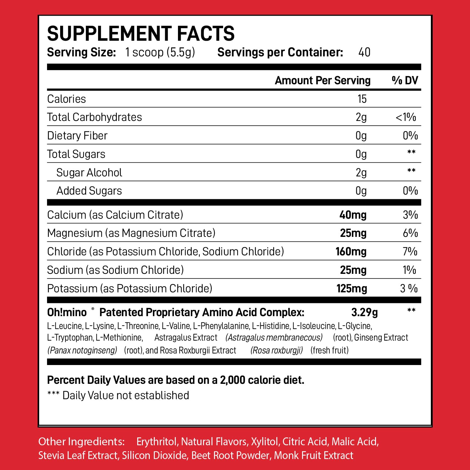 Ohmino Berry Blast scoop highlights convenient dosing for pre, intra, and post workout use