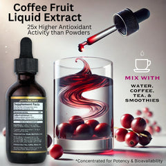 Close-up of Javaberry polyphenol-rich liquid color indicating antioxidant power.