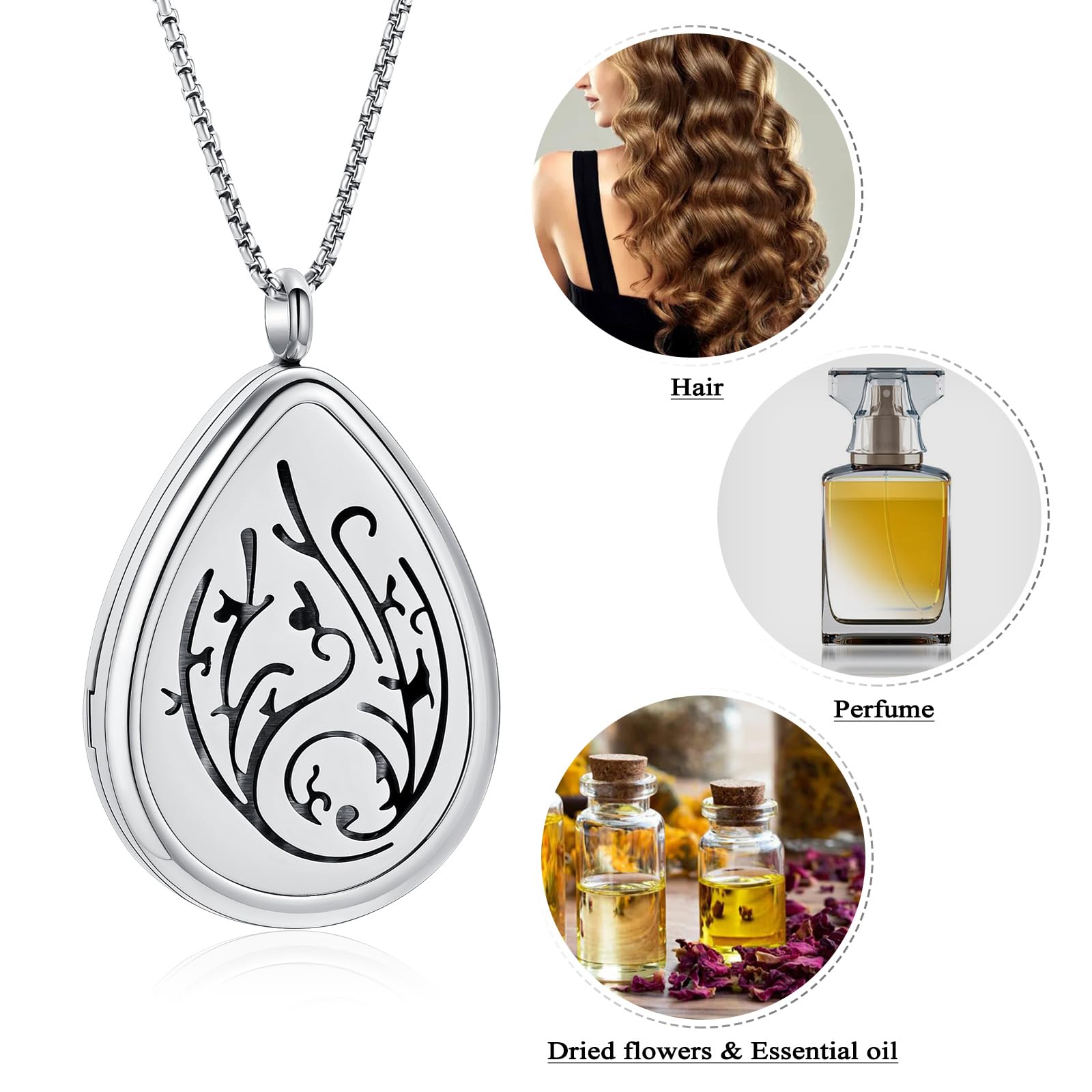 Oinsi diffuser necklace gift bundle with pendant and chain
