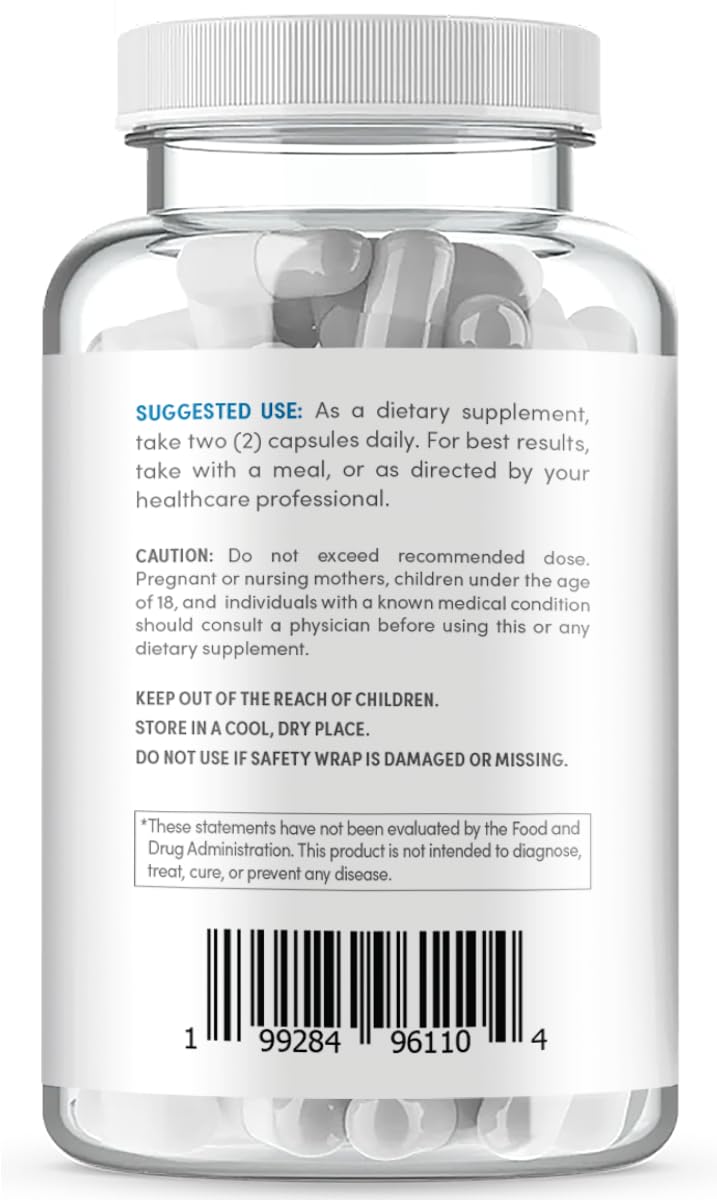 Close-up of OjosLabs Diosmin 1000mg capsules designed for easy absorption.