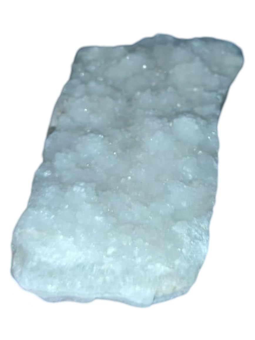 Okenite Druzy Crystal Cluster handheld view shows portable, soothing energy during rituals.
