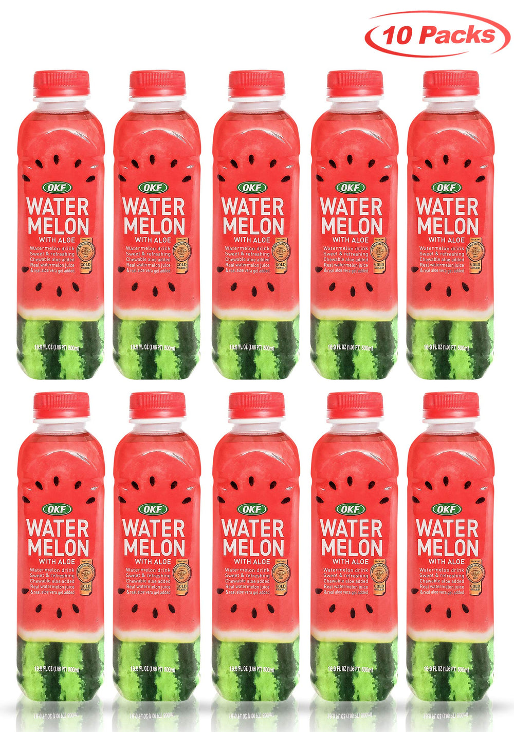 OKF Watermelon Aloe Vera Drink in a field setting for quick refreshment