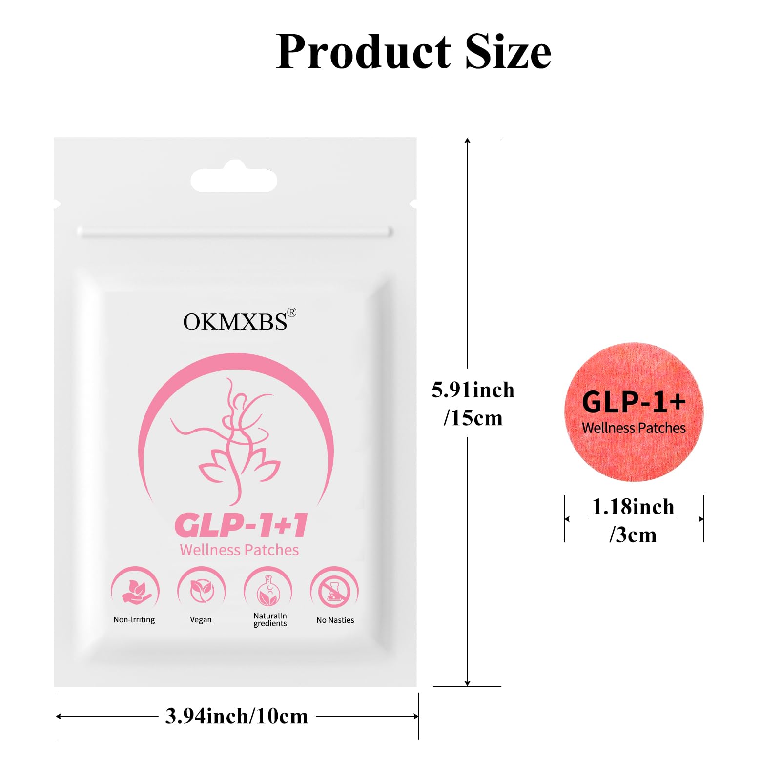 OKMXBS GLP-1 Patch 120-piece pack offers long-lasting convenience.