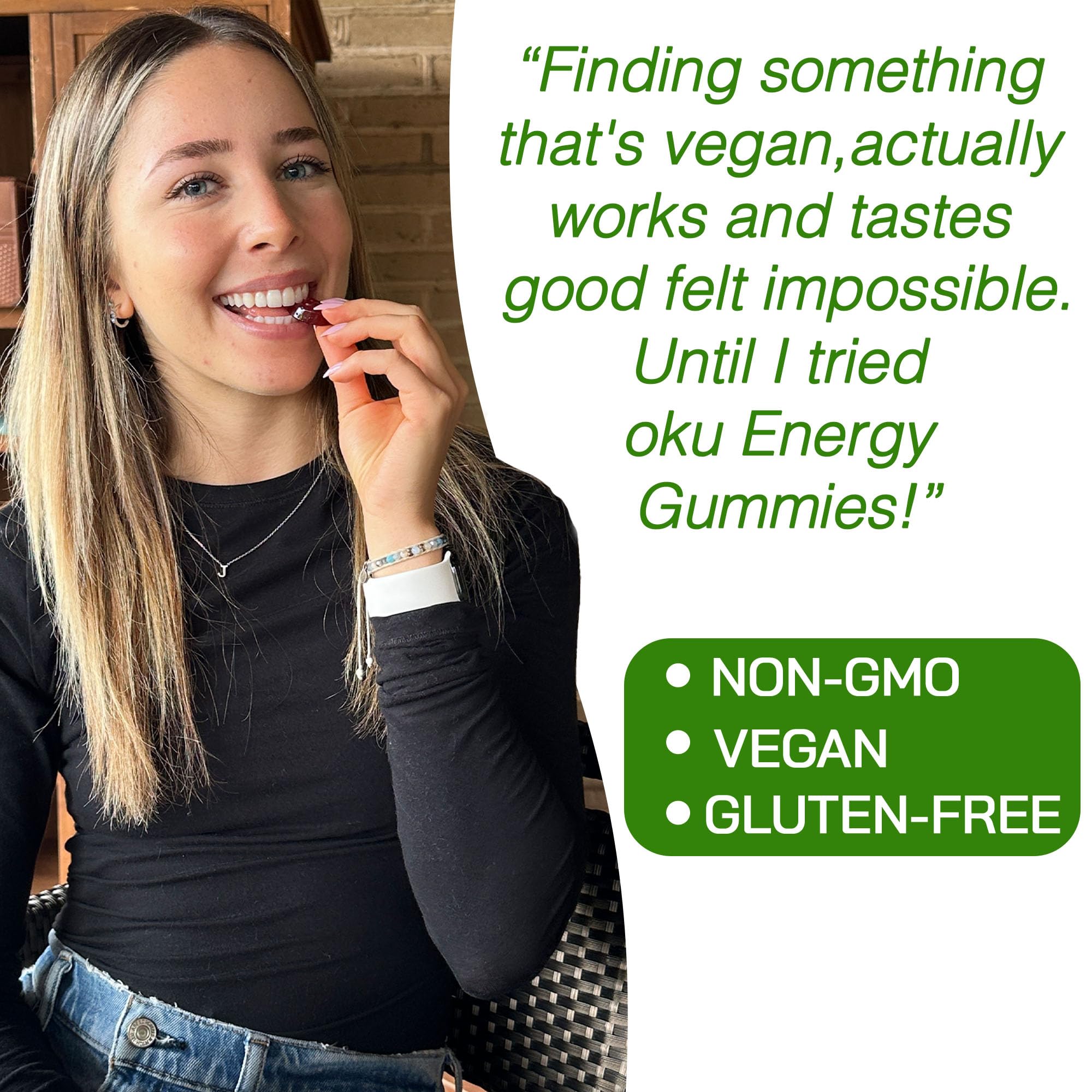 OKU vegan gelatin-free energy chews for active lifestyles