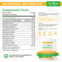 Ola Organic measuring spoon ready to portion probiotic powder