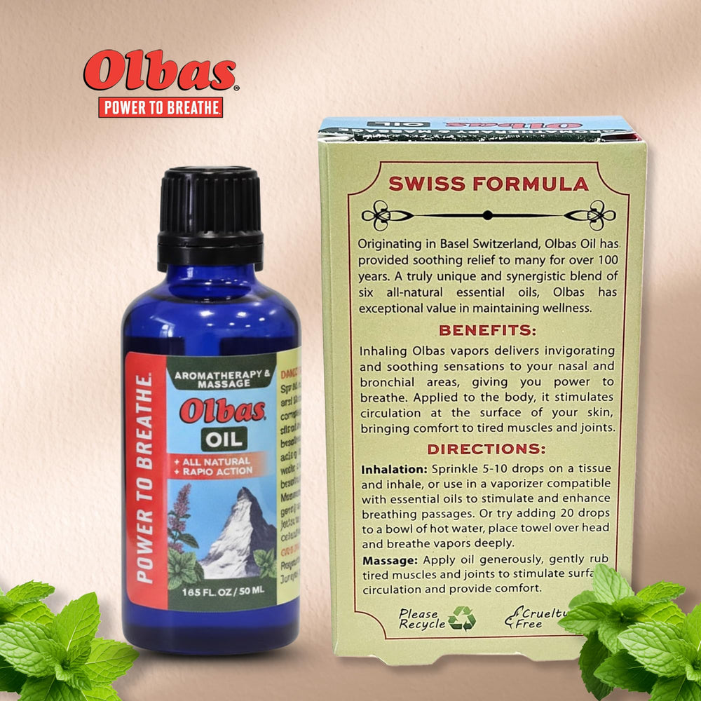 Olbas Aromatherapy oil in a diffuser setting evokes relaxation