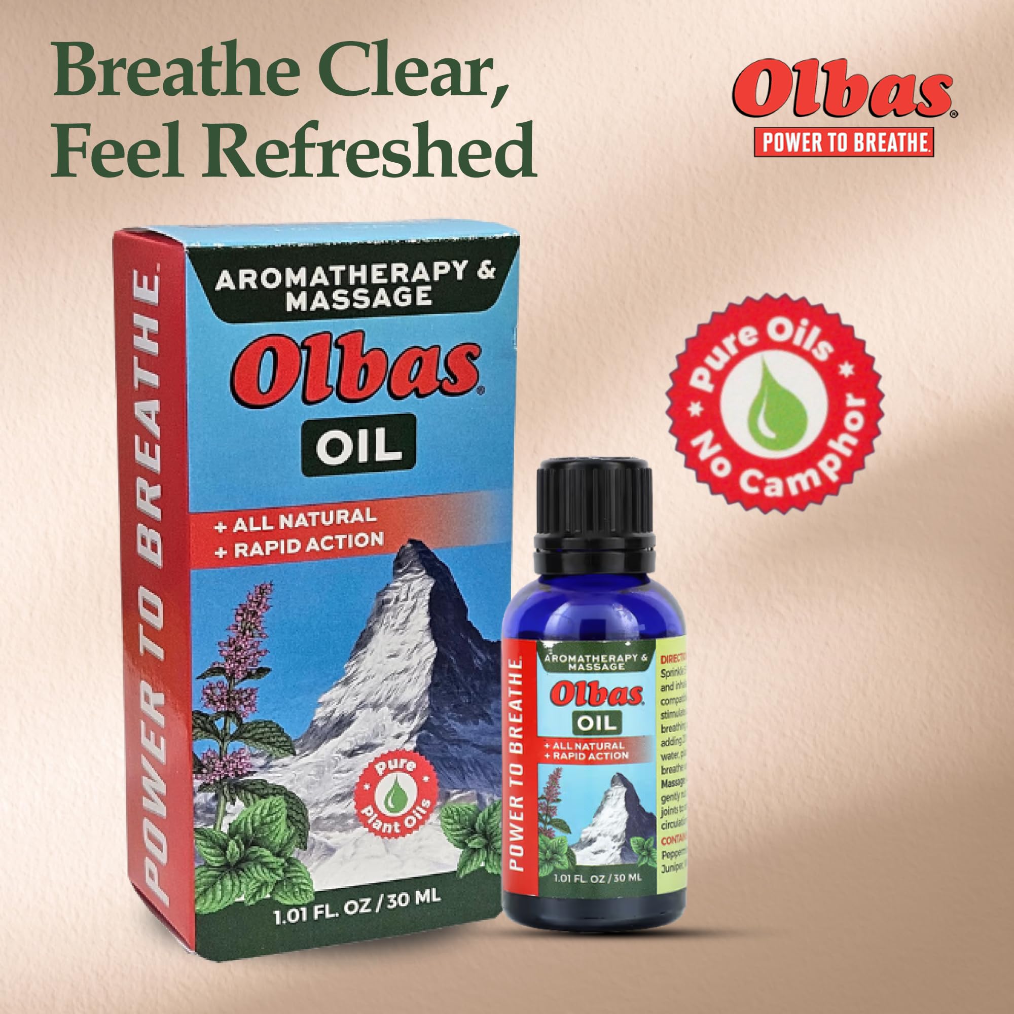 Olbas body oil spread across skin for full-body relaxation.