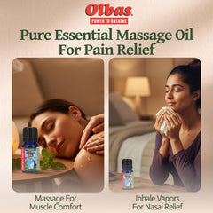 Olbas Massage Oil in hand ready for a soothing massage