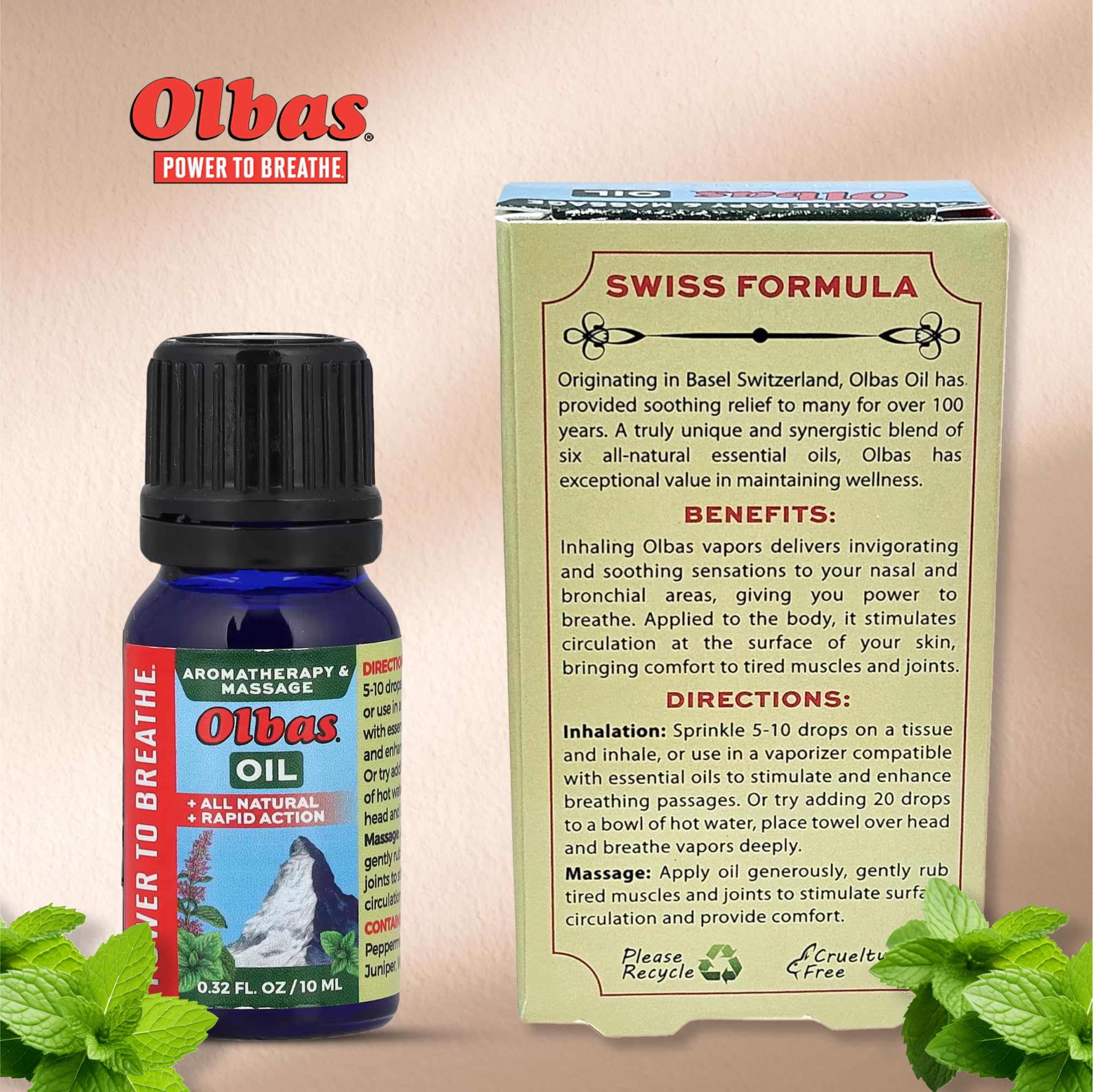 Application on skin with gentle massage using Olbas oil.