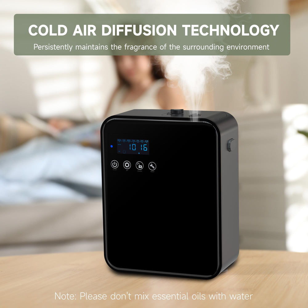 OLFANIX diffuser in hotel collection setup for calm guest rooms.