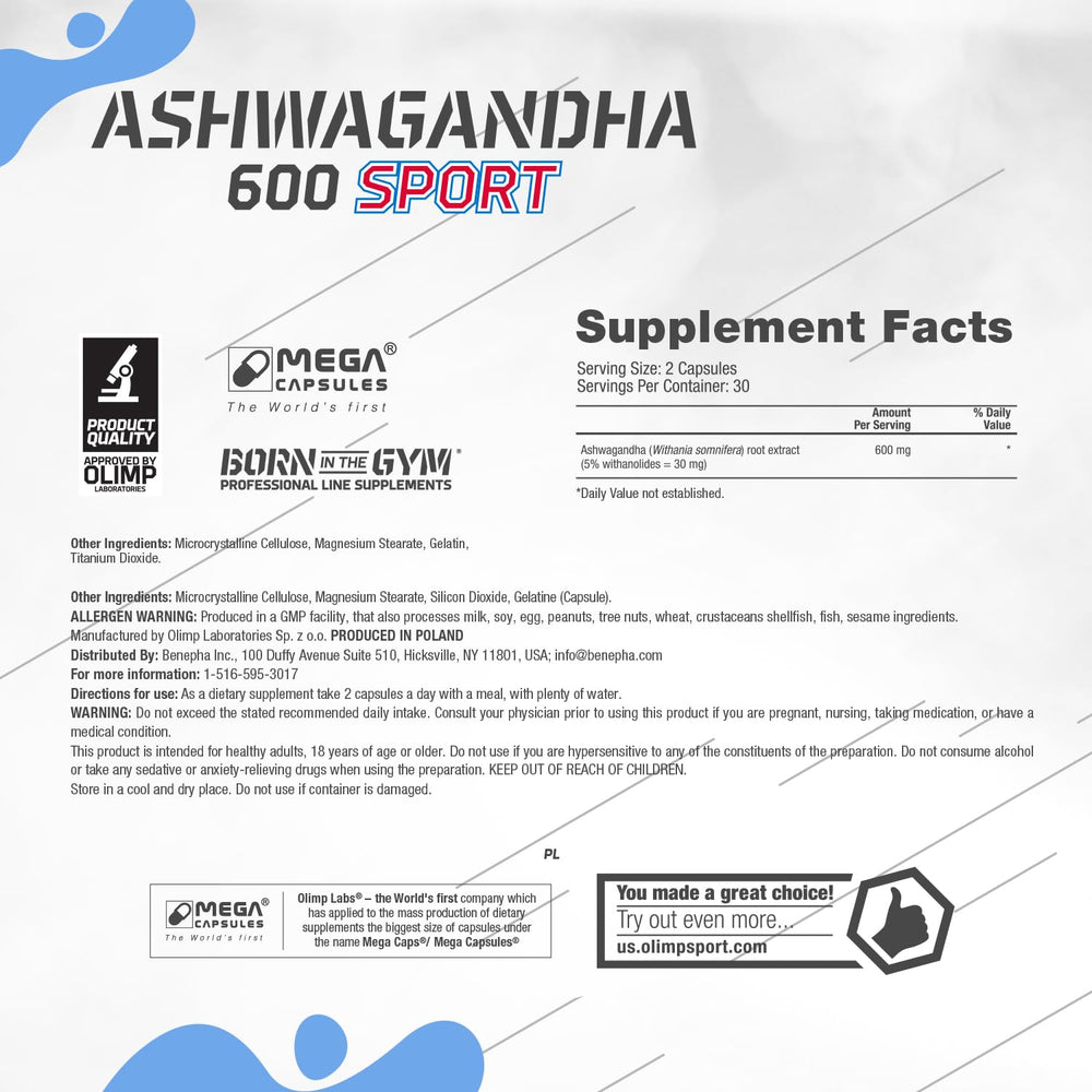 OLIMP Ashwagandha KSM-66 daily use image suggests focused energy.