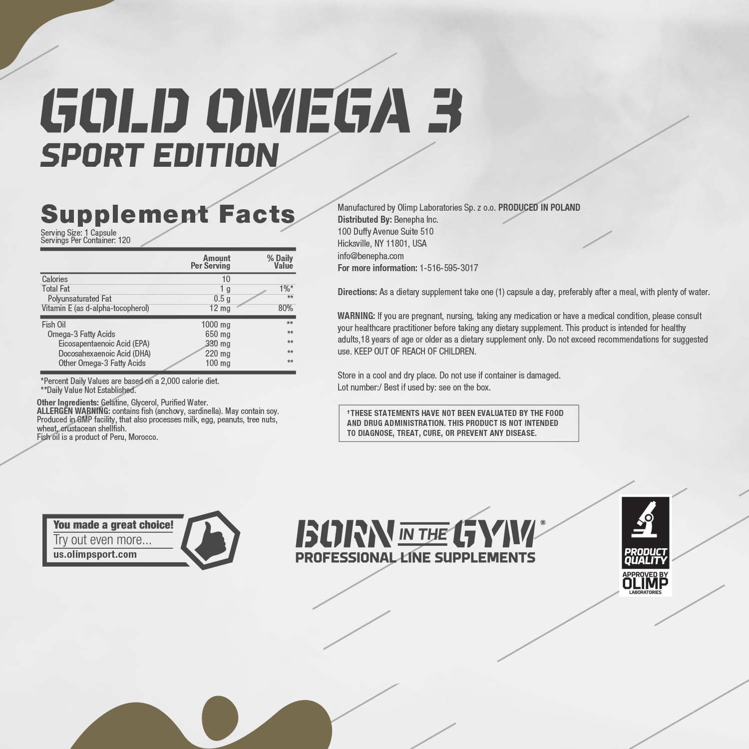 Athlete in action with OLIMP Gold Omega 3 for active lifestyle support
