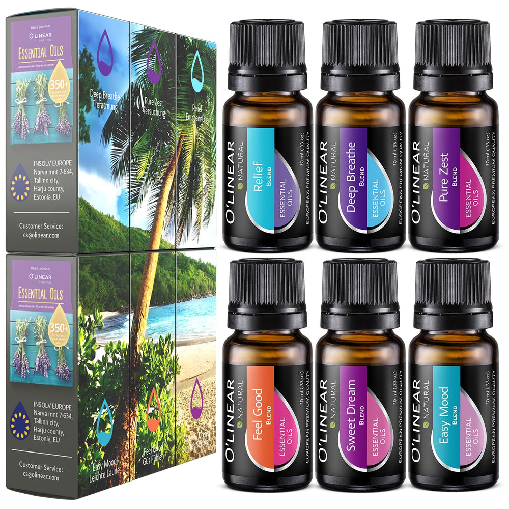 Six-blend set enabling versatile aroma options in your daily routine.