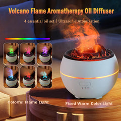 OLINLIFE Volcano Diffuser 7-color LED creates mood lighting.