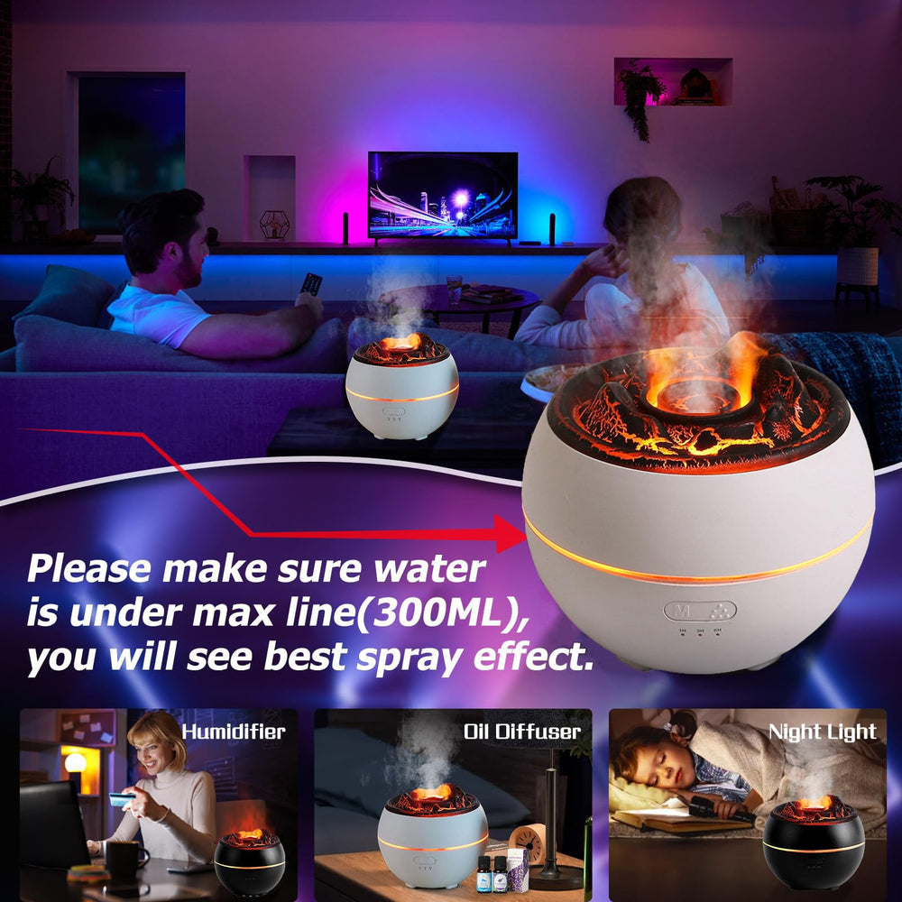 OLINLIFE Volcano Diffuser Lavender oil for calming evenings.