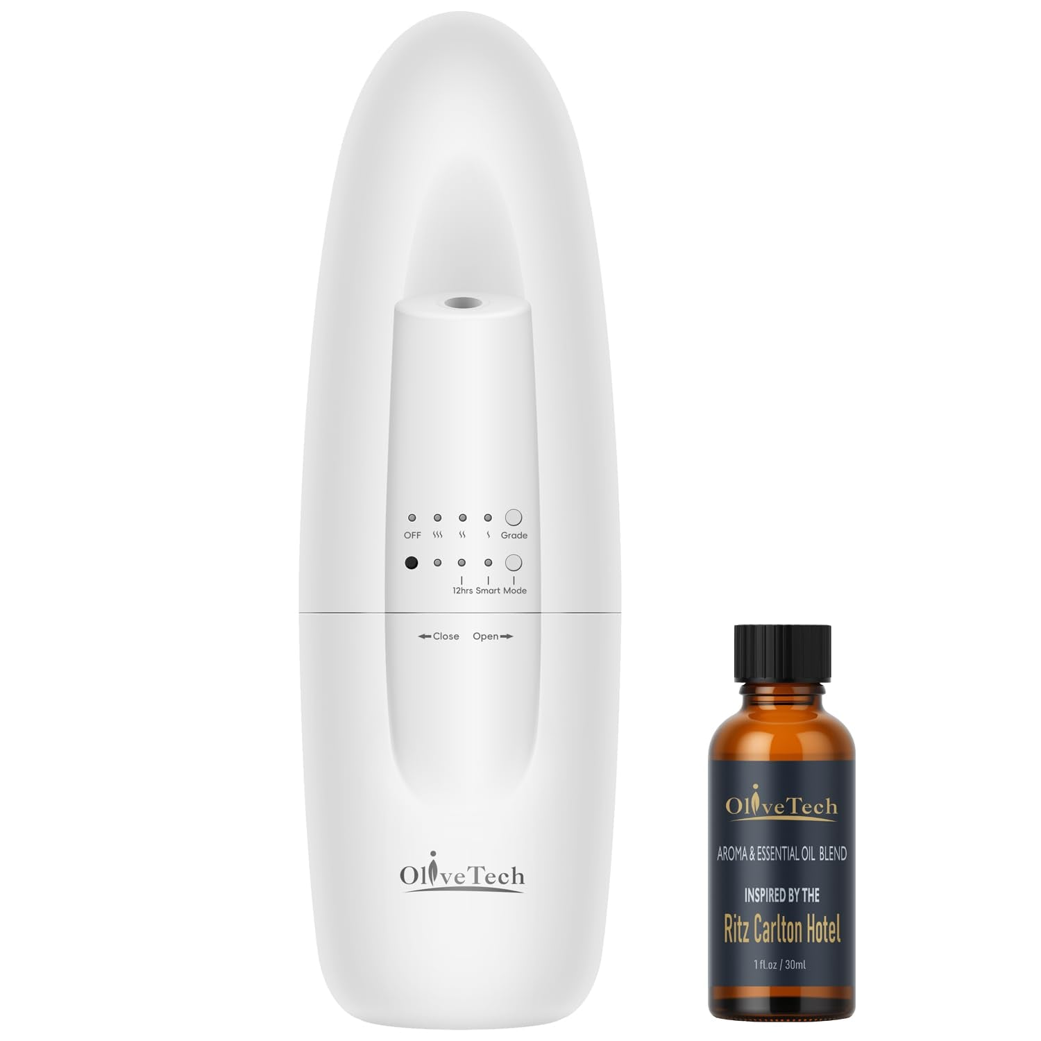 OliveTech Plug-in Scent Diffuser front view boosts home ambiance with subtle fragrance.