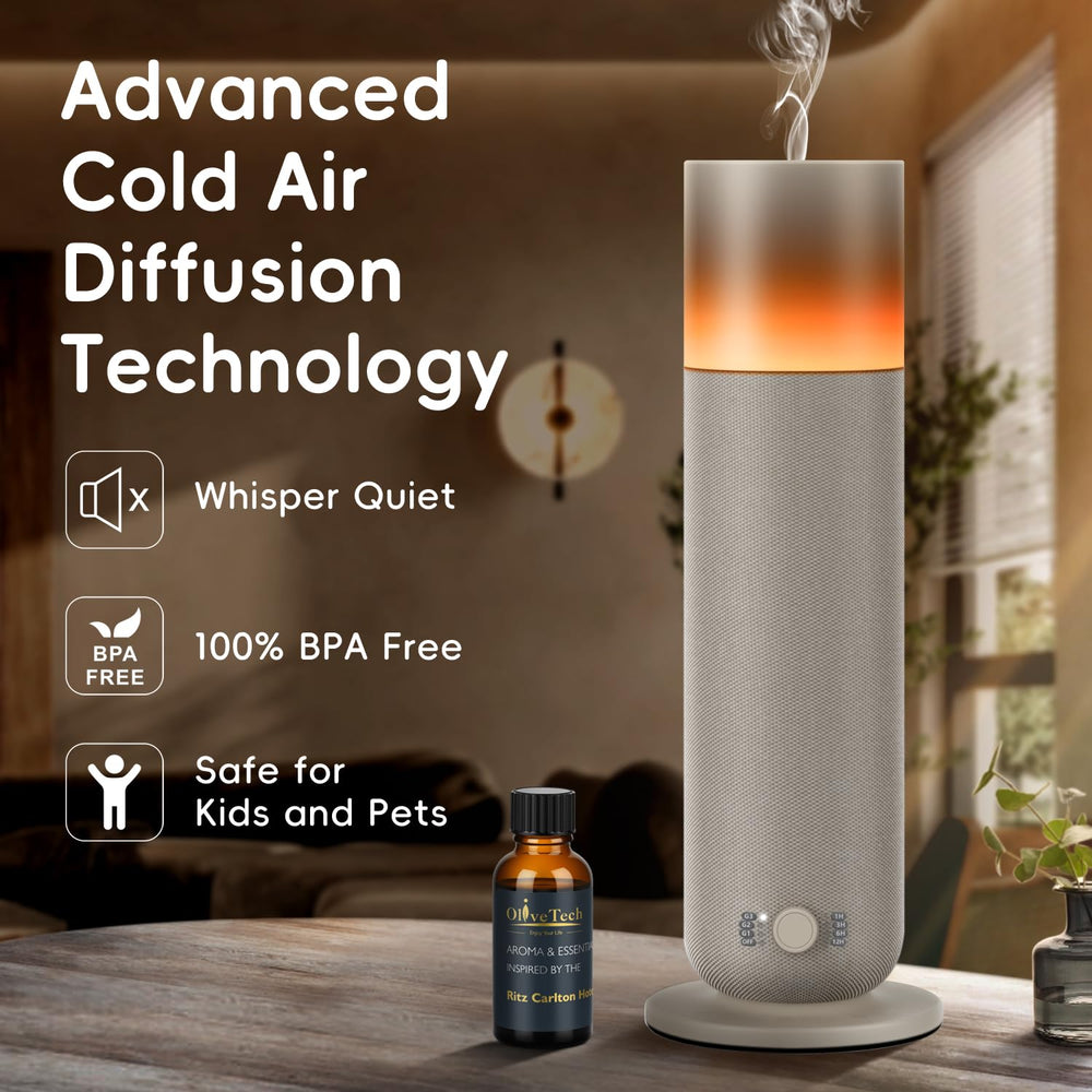OliveTech ambient light enhances mood while diffusing fragrance