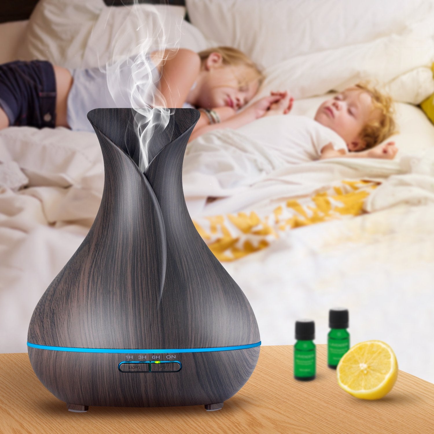 OliveTech Aroma Diffuser ambient light creates a calming glow