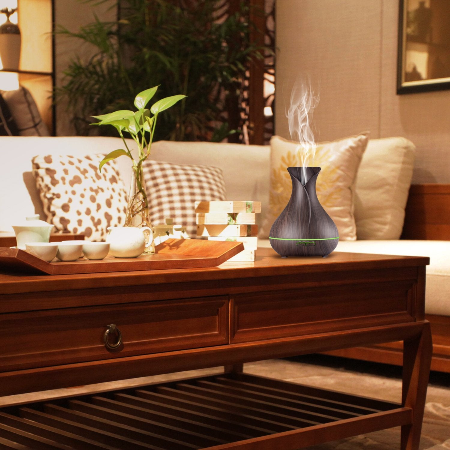 OliveTech Aroma Diffuser timer controls for flexible use