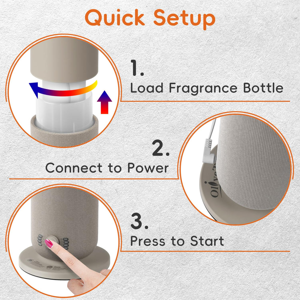 OliveTech auto-off timer ensures effortless fragrance sessions