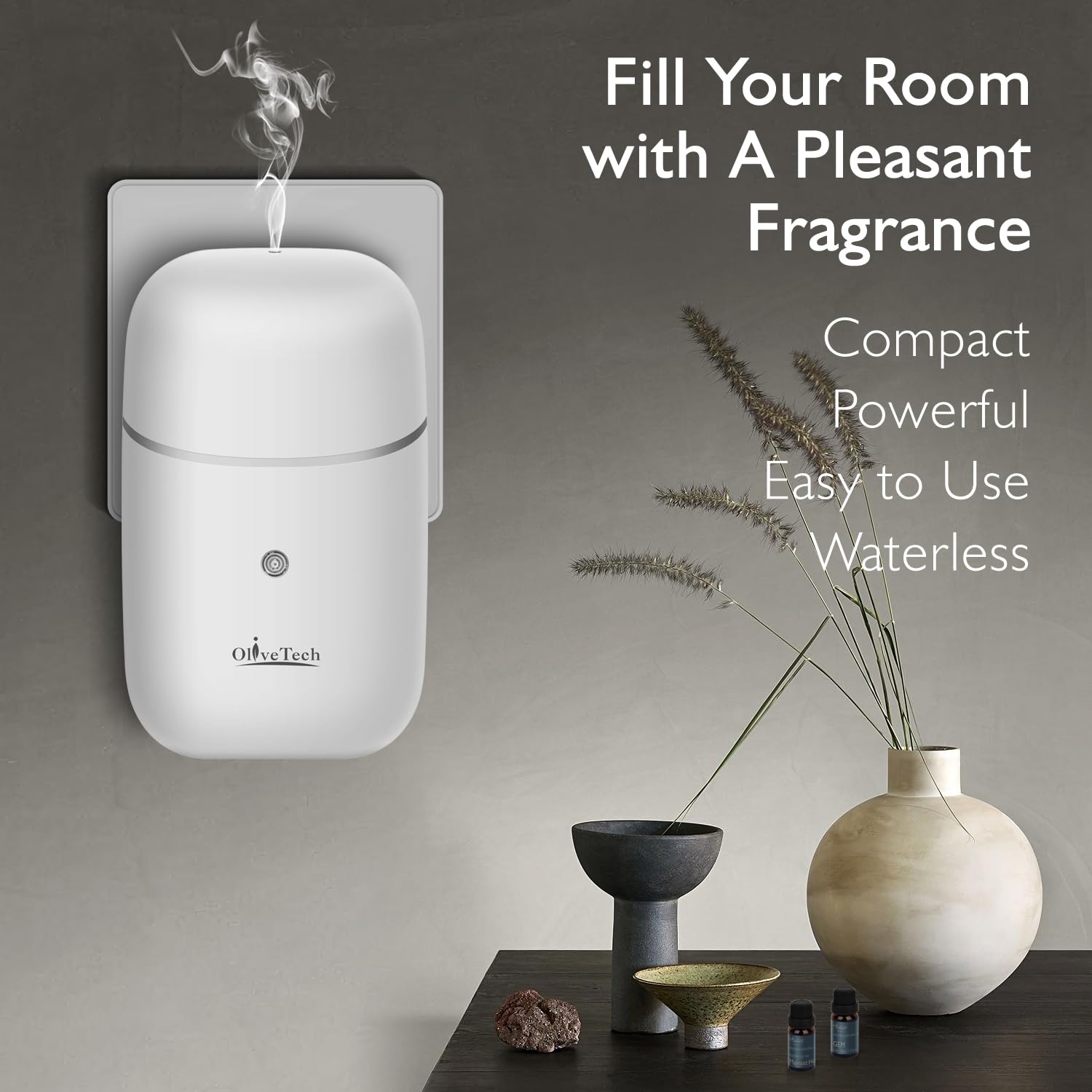 OliveTech hotel collection oils bottle highlighting premium fragrance for luxury at home.