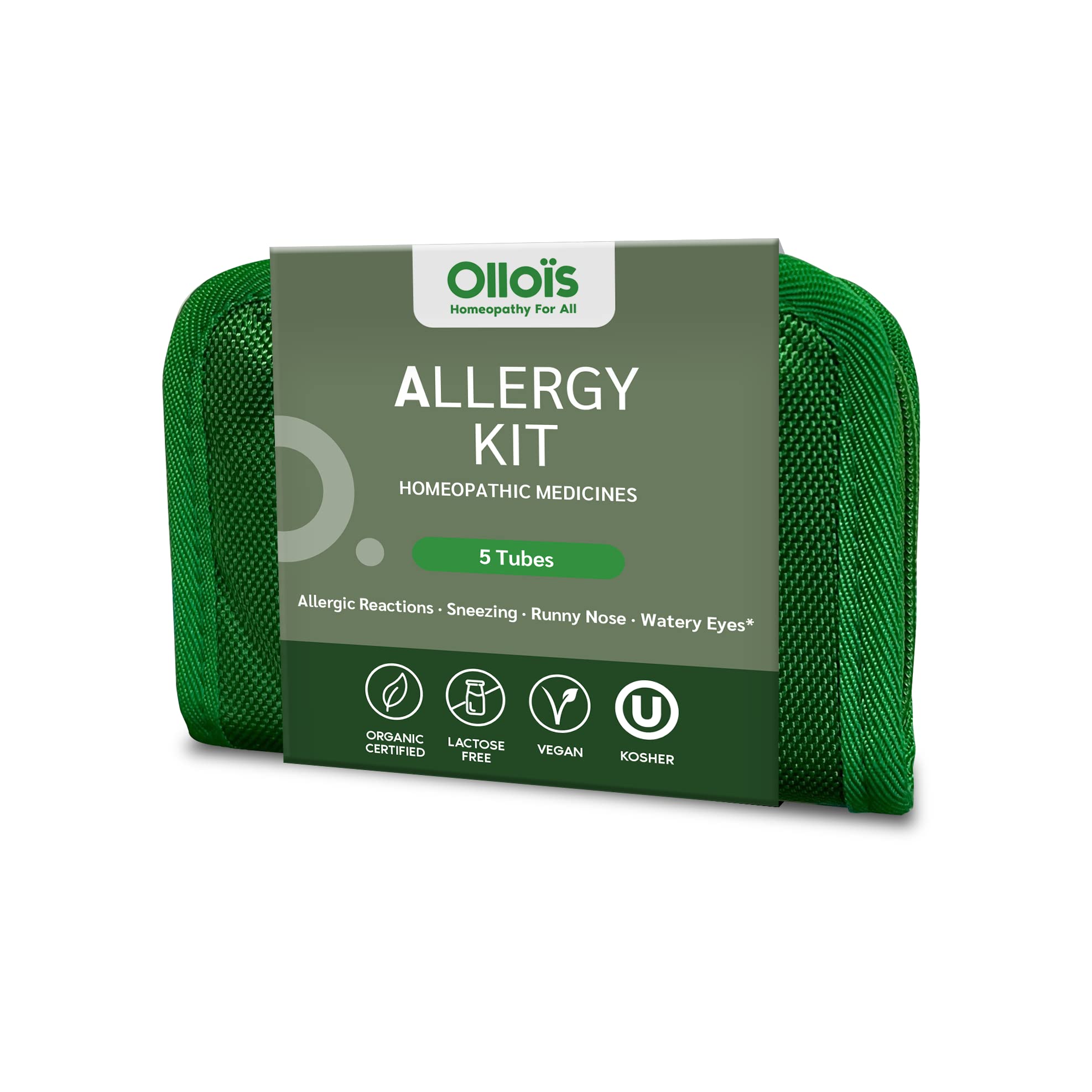 OLLOÏS Allergy Kit back view showing compact packaging for storage.