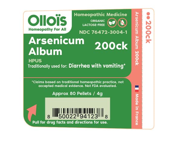 OLLOÏS Arsenicum Album 200ck bottle label clearly lists organic and kosher features.