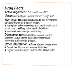 OLLOÏS Calcarea Fluorica packaging showing 80 pellets for convenient home use