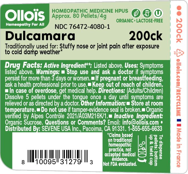 OLLOÏS Dulcamara 200ck pellets dissolving under the tongue for quick use.