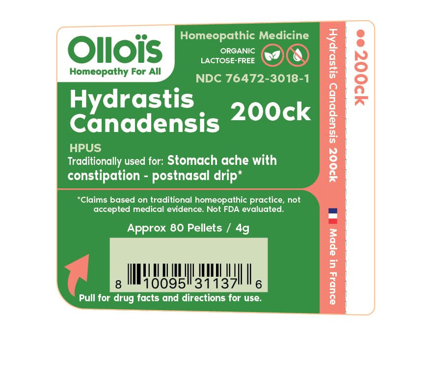 OLLOÏS Hydrastis 80 pellets tube with melt-away pellets for easy dosing.