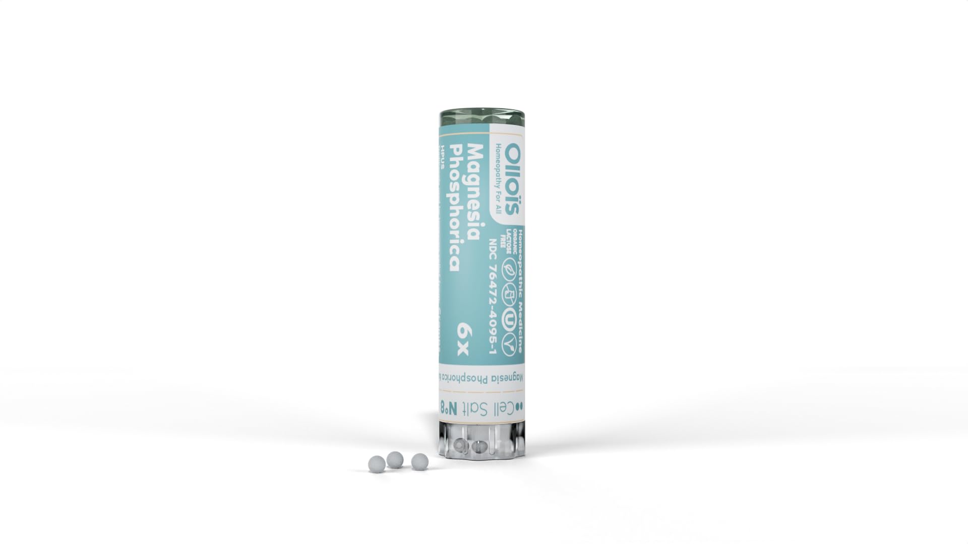 OLLOÏS Magnesia Phosphorica 6X pellets in a bottle for on-the-go comfort.