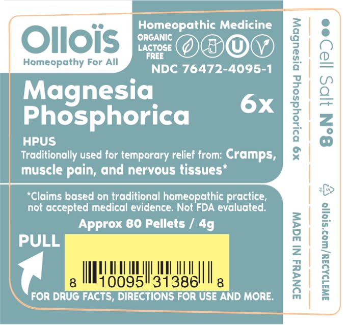 OLLOÏS Magnesia Phosphorica 6X pellets in a jar for easy dosing.