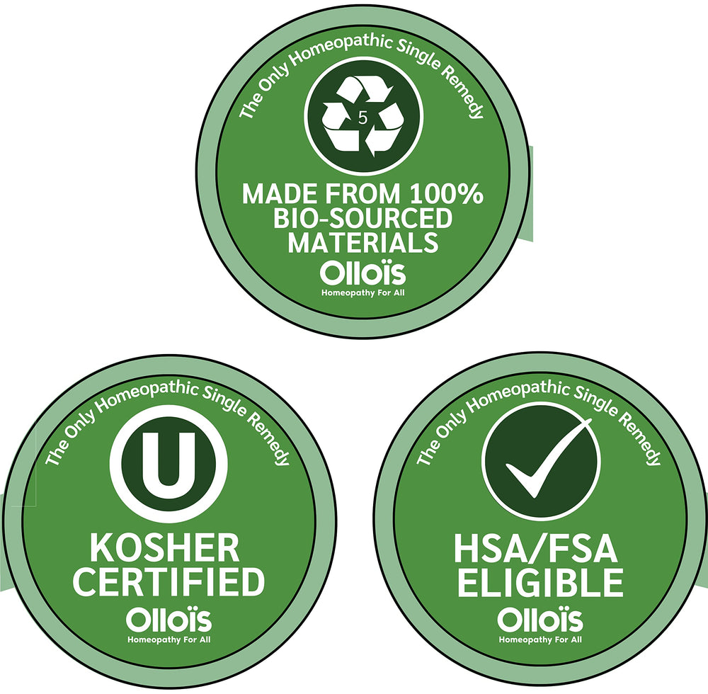 OLLOÏS organic seal on label highlighting gluten-free and organic credentials