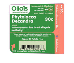 OLLOÏS Phytolacca Decandra 30c pellets pack3 image highlights pellets