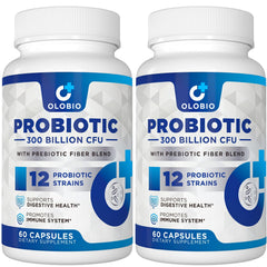 OLOBIO 300Billion CFU probiotic bottle for daily gut support