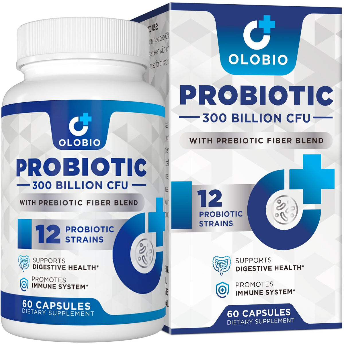 OLOBIO probiotic bottle with 60 capsules for daily gut support.