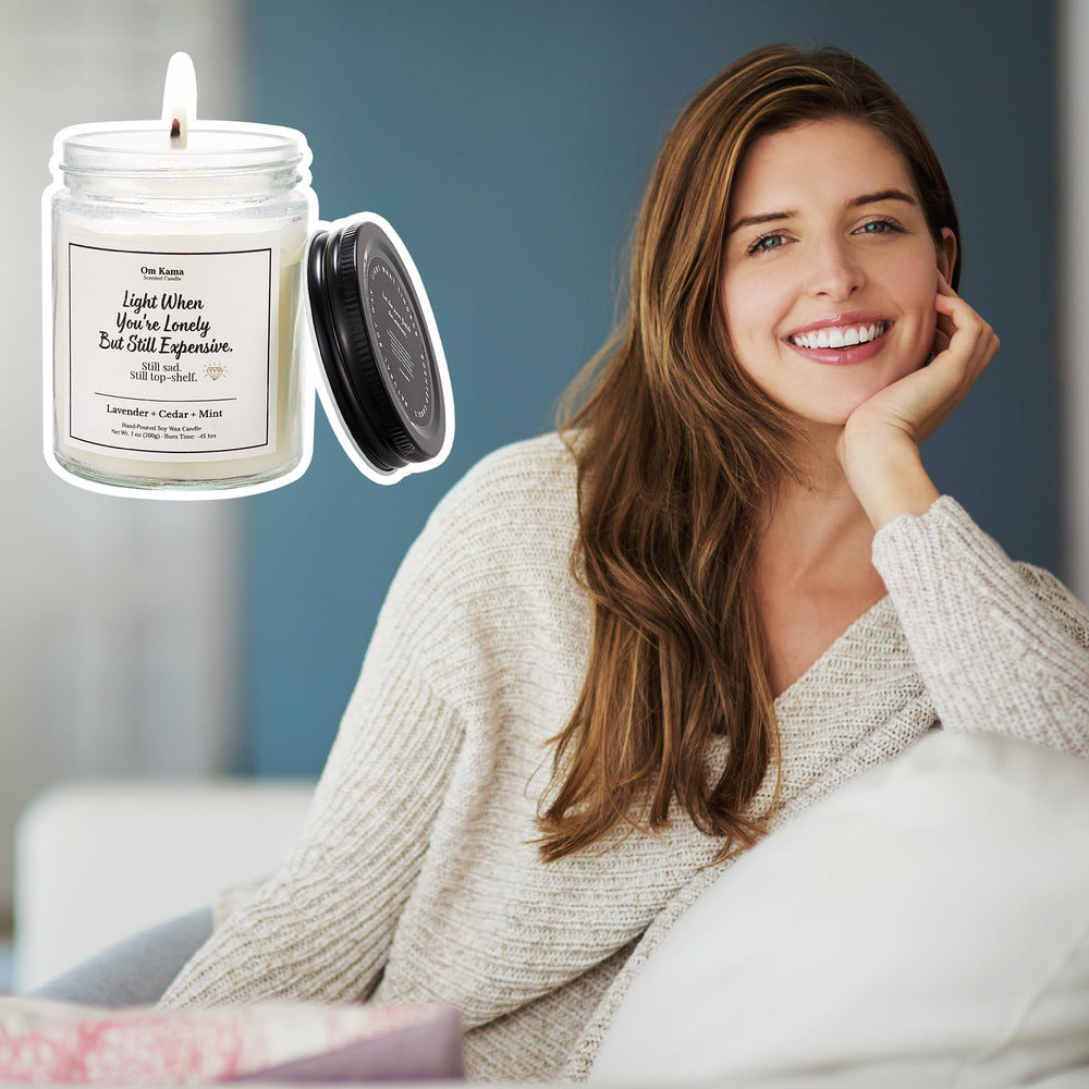 Om Kama lead-free cotton-wick ensures clean burn and safe home décor.