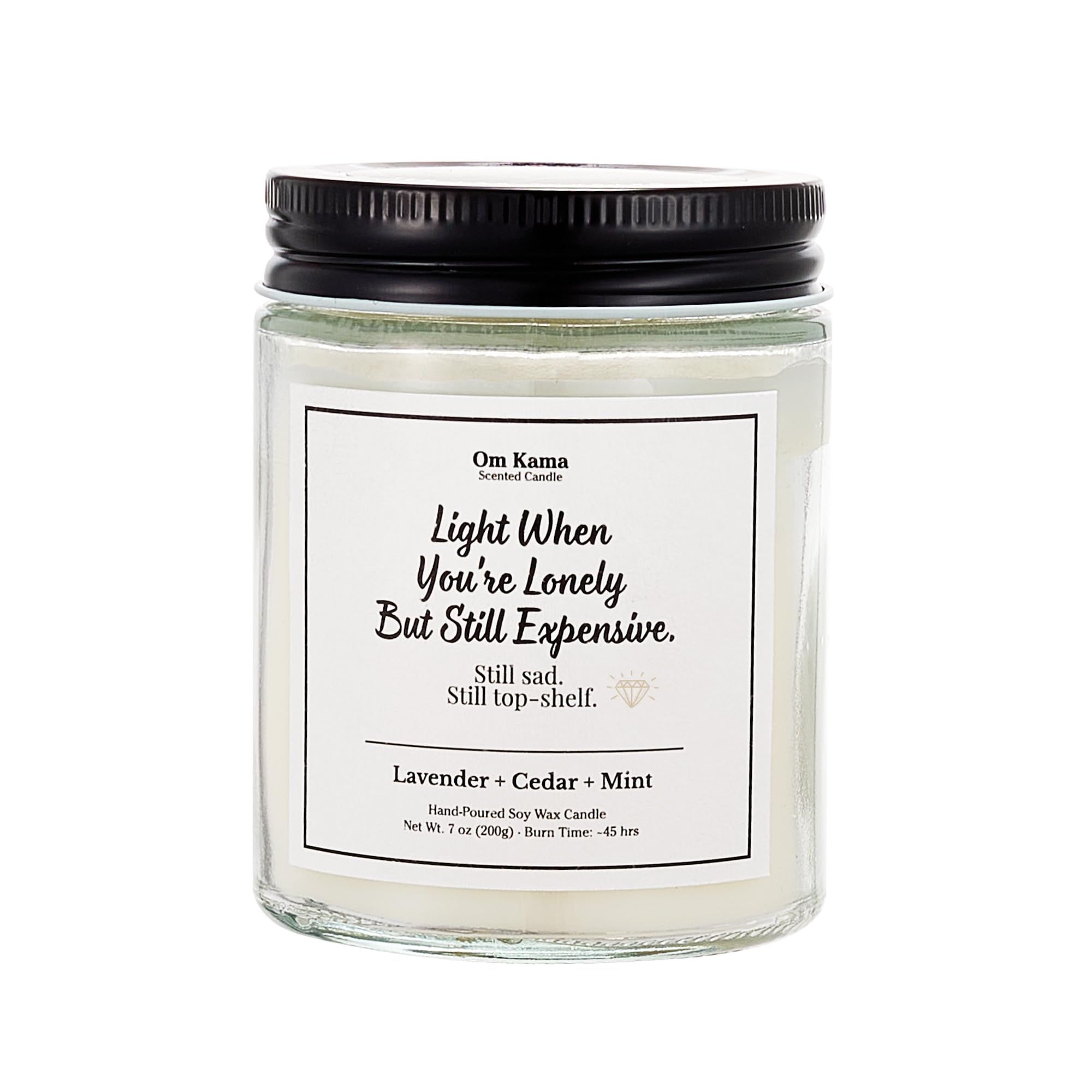 Om Kama light-when-lonely jar candle enhances cozy evenings with a playful, chic vibe.